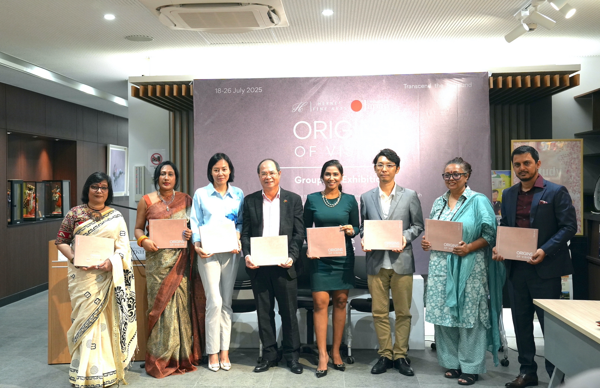 "Origins of Vision" art exhibition by HerNet Fine Arts and embassy of japan attented by ambassador of vietnam